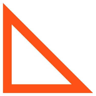 Ok ucu sol kontur vektör simgesi