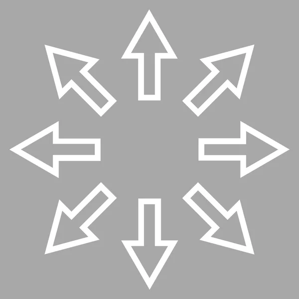 Контурная икона "Взрывные стрелы" — стоковый вектор