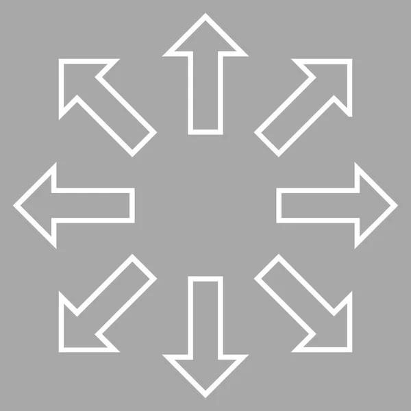 Pijlen lijn Vector pictogram uitvouwen — Stockvector