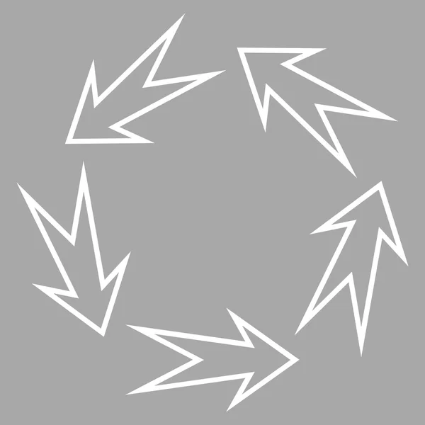 Five Recycle Arrows Stroke Vector Icon — Stock Vector
