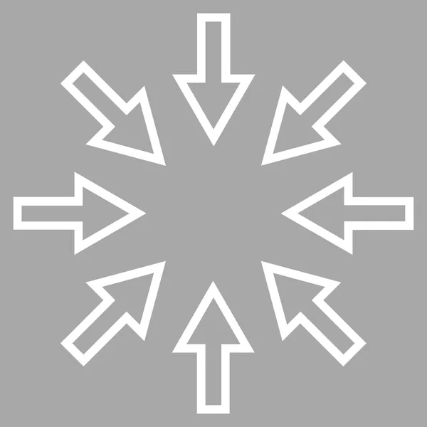 Контурная векторная икона стрелок давления — стоковый вектор