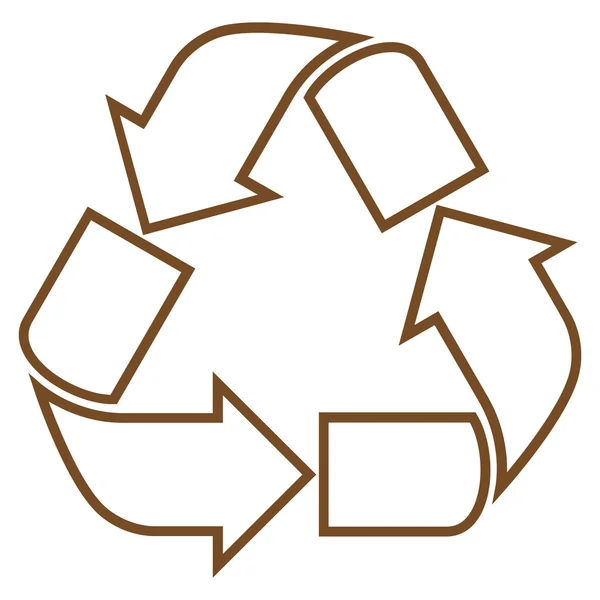 Schlaganfall-Vektorsymbol recyceln — Stockvektor