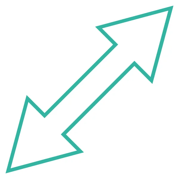 Flip Diagonal Contour Vector Icon — Stock Vector