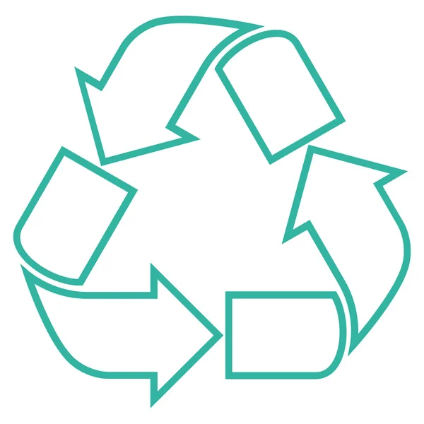 Konturvektorsymbol recyceln — Stockvektor