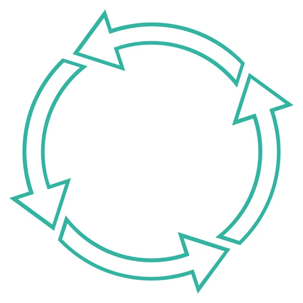 Ícone de vetor de contorno Ccw de rotação —  Vetores de Stock