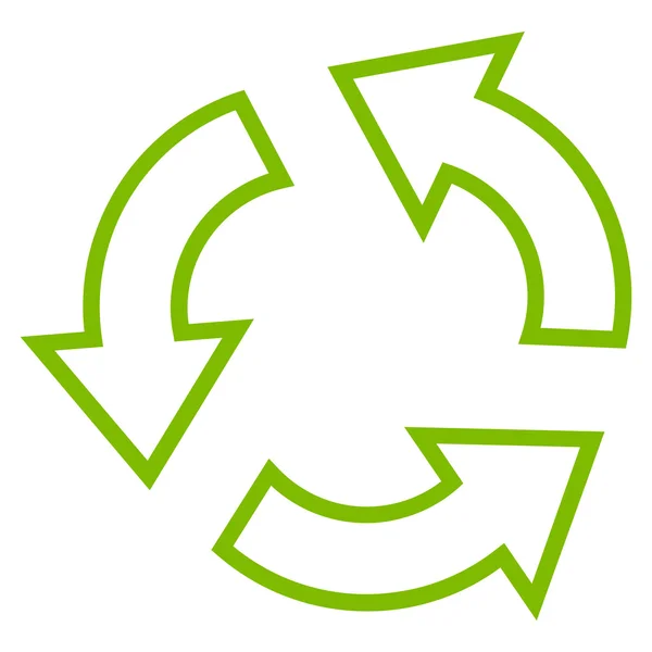 Konturvektorsymbol recyceln — Stockvektor