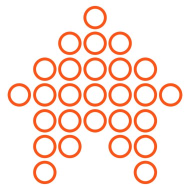 Yuvarlak anahat vektör simge yukarı ok