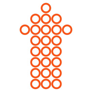 Yuvarlak kontur vektör simge yukarı ok