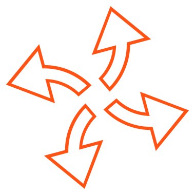 Santrifüj okları satırı vektör simgesi ince