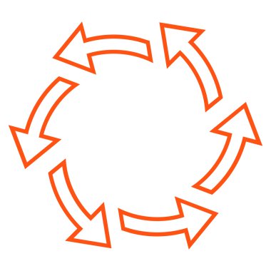 Santrifüj okları satırı vektör simgesi ince