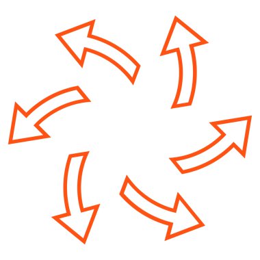 Santrifüj okları vektör simge kontur