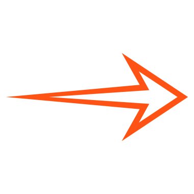 Ok sağ kontur vektör simgesi