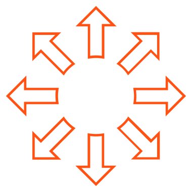 Oklar kontur vektör simge patlayabilir