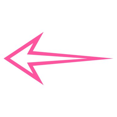 Ok sol anahat vektör simgesi