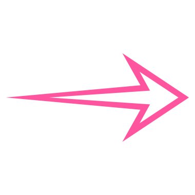 Ok sağ anahat vektör simgesi