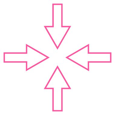 Oklar ince çizgi vektör simge sıkıştırmak