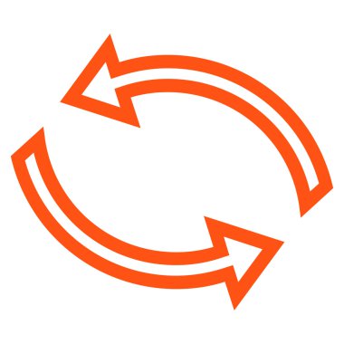 Update okları ince çizgi vektör simgesi