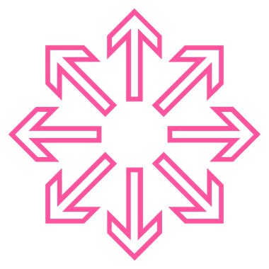 Oklar anahat vektör simge patlayabilir