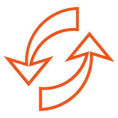 Update okları kontur vektör simgesi