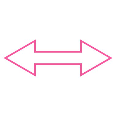 Yatay anahat vektör simgesi ters çevir