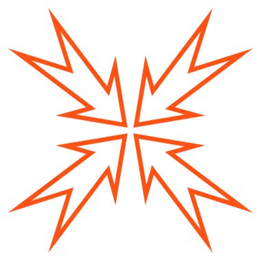 Toplantı noktası anahat vektör simgesi