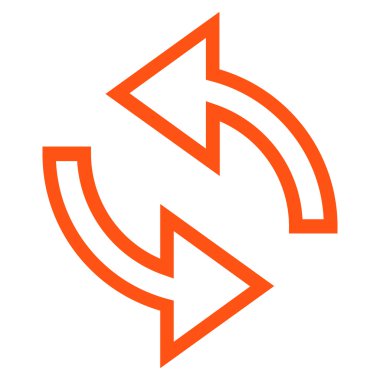 Update okları kontur vektör simgesi