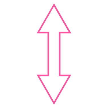 Dikey anahat vektör simgesi ters çevir