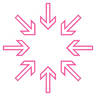 Oklar anahat vektör simge sıkıştırmak