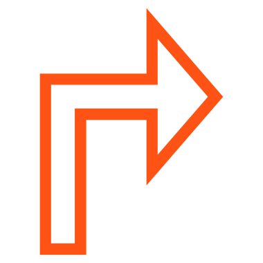 Sağ kontur vektör simge açmak