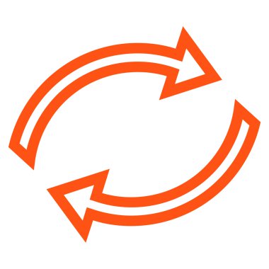 Oklar kontur vektör simge Yenile