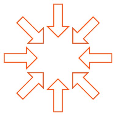 Basınç okları vektör simge kontur