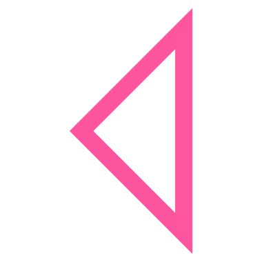 Ok ucu sol ince çizgi vektör simgesi