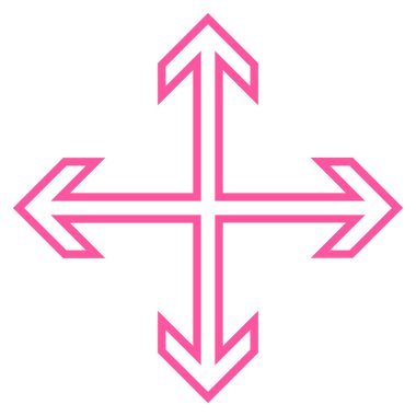 Oklar kontur vektör simgesini genişletin