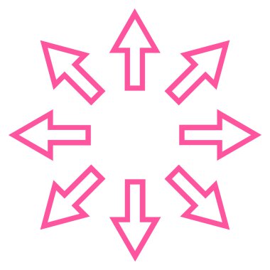 Oklar anahat vektör simge patlayabilir