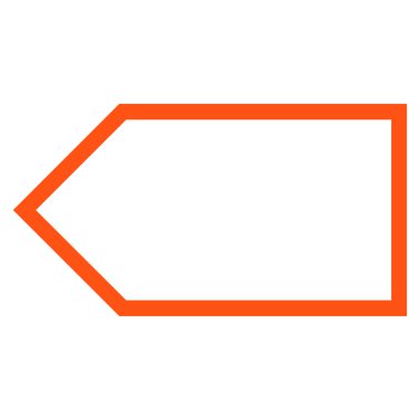 İşaretçi sol ince çizgi vektör simgesi