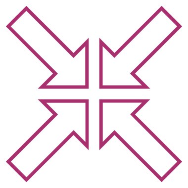 Toplantı noktası kontur vektör simgesi