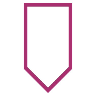 İşaretçi kontur vektör simgesi aşağı