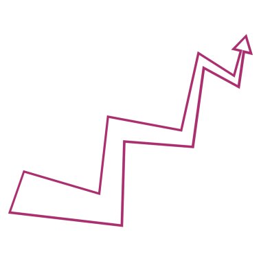 Eğimli yol kontur vektör simgesi