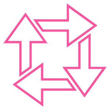 Kare geri dönüşüm ince çizgi vektör simgesi