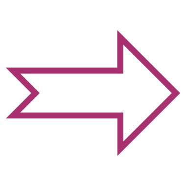 Kontur vektör simgesi sağ ok