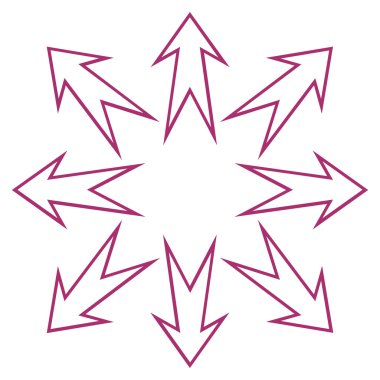 Oklar kontur vektör simgesini genişletin