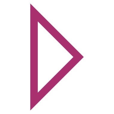 Ok ucu şu ince çizgi vektör simgesi