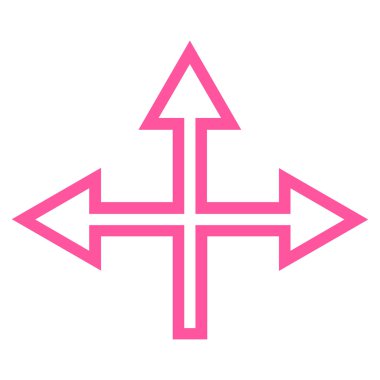 Kavşak okları kontur vektör simgesi