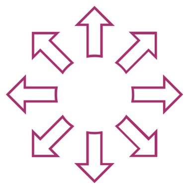 Oklar kontur vektör simge patlayabilir