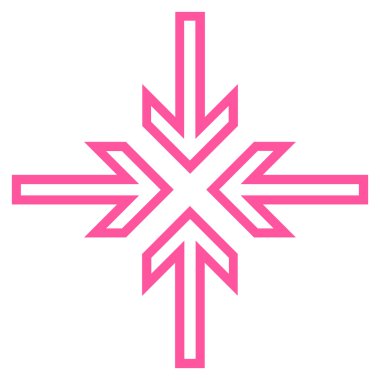 Oklar kontur vektör simge içeriye doğru