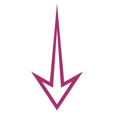 İnce çizgi vektör simgesi aşağı ok