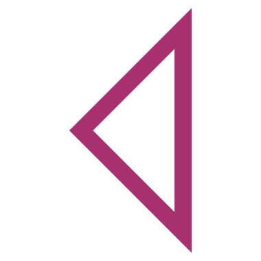 Ok ucu sol kontur vektör simgesi