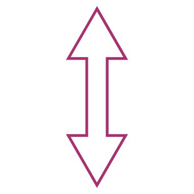 Dikey kontur vektör simgesi ters çevir