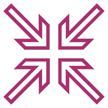 Oklar kontur vektör simge içeriye doğru