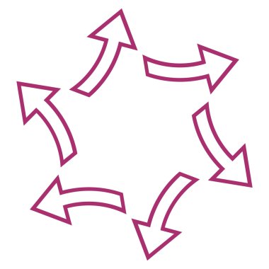 Santrifüj okları satırı vektör simgesi ince